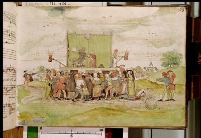 Ms 126 f.53r Kwakzalver die urine tapt voor zijn diagnose, uit 